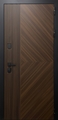 Входная дверь с коричневыми панелями MDF
